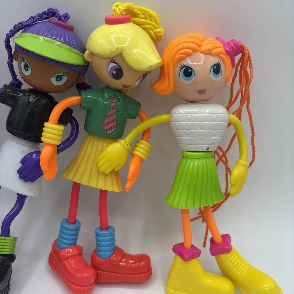 Vintage 2003 Ohio Art Betty Spaghetty McDonalds Doll Lot - Complete Set of 4
